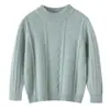 Suéter de Cachemira Grueso de Siete Agujas para Niños, Nuevo Estilo Otoño e Invierno, Tejido con Diseño de Diamantes, Unisex, Suéter Cálido