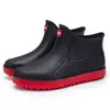 Botas de Lluvia Cortas para Hombre Transfronterizas Antideslizantes Impermeables Engrosadas Resistentes al Desgaste de Goma Botas de Lluvia para Exteriores Cruce de Agua Comercio Exterior Venta al por Mayor