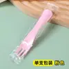 Tenedor de Fruta Tenedor Ola de Señalización Tenedor Desechable de Plástico de Dos Dientes Tenedor Pequeño para Fruta Pastel Postre Hogareño Tenedor Cuchara