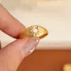 Anillo de Plata de Ley S925 Lujo Ligero Vintage Cepillado Montura para Piedra Principal de 4 mm Montura para Anillo de Piedra de Color Accesorios de Joyería para DIY