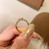 Anillo de Mariposa con Diamantes Dorados Tallados Texturizados Estilo Buchi Italiano vintage Edad Media Mariposa de Oro Cepillado Anillo de Diamantes para Mujer