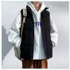 2026 Estilo Americano Cor Sólida Gola Alta Colete Masculino Roupa de Inverno Quente Espessado Versátil Jaqueta de Algodão Casaco Tendência