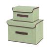 Caja de almacenamiento no tejida tipo lino con tapa, caja de almacenamiento plegable, artículos de uso doméstico, organizador de ropa, venta al por mayor