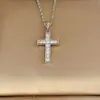 Collar Transfronterizo Nuevo Acero de Titanio Creativo Colgante de Circonita Moda Versátil Diseño de Lujo Ligero Clavícula Al Por Mayor