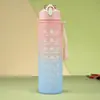 Taza Espacial Portátil Taza de Agua para Estudiantes Color Degradado Femenino Verano al Aire Libre Verano para Niños Botella de Agua Deportiva de Gran Capacidad con Popote