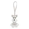 Miniatura Schnauzer Bolso de Muñeca de Cuero Negro Colgante para Bolso Cachorro Schnauzer Lindo Colgante