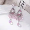 Pendientes de Borla de Circonita Frescos y Super Brillantes, Atmósfera Suave y Lujosa, Pendientes Versátiles y Únicos para Mujer, Modernos
