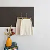 Conjunto de dos piezas: top strapless floral bordado y falda bodycon sin costuras, blanco puro, talla única, algodón, color liso