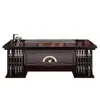 Mesa de Té de Madera Maciza China de Gama Alta de Palo de Rosa, Combinación de Mesa de Té y Sillas, un Juego Completo para Oficina, Hogar Antiguo, Sala de Estar, Kung Fu