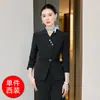 Traje profissional estilo chinês para mulheres, estação outono, adequado para restaurantes, casas de chá, joalherias, ternos estilo chinês, uniformes de manga comprida para comissárias de bordo