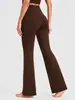Leggings Deportivos de Yoga Estilo Europeo y Americano Pantalones Casuales para Casa con Bolsillos Delanteros y Traseros Cintura Alta Control de Abdomen Levanta Glúteos Pantalones Adelgazantes