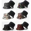 Sombrero de pescador de doble cara impreso transfronterizo para hombres y mujeres, sombrero de protección solar, sombrero tipo cubo moderno para exteriores, sombrero de moda versátil