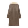 Ropa Europea y Americana Transfronteriza Aliexpress Moda Popular Chaqueta Larga de Doble Cara Reversible