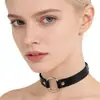 Gargantilha de Couro com Design de Nicho para Mulheres, Gargantilha Punk Harajuku Gótico Preta com Tachas