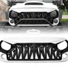 Adecuado para Jk Wrangler 07-17 Ensamblaje de Rejilla de Tiburón, Modificación No Destructiva del Automóvil a Doble Color Blanco y Negro