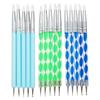 Venda por atacado caneta de escultura em relevo caneta tubo de perfuração prego de duas cabeças caneta de silicone nail art em relevo vara de dupla utilização caneta de perfuração