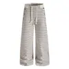 Pantalones deportivos casuales de pierna recta a rayas con bloques de color oem odm