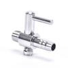 (Neutro) Tubo de ar do tanque de peixes Distribuidor de aço inoxidável Válvula reguladora de volume de ar de metal Bomba de oxigênio de aquário