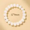 Pulsera Popular Natural de Bodhi Cuentas Barril Cuentas Manzana Corte Recto Círculo Único Juguete de Cuentas de Raíz de Bodhi Blanco Cuentas de Buda