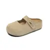 Pantuflas Birkenstock con Aumento de Altura Interior para Mujer Uso Exterior Nuevo Estilo 2026 Pantuflas Medias de Punta Cerrada con Suela Gruesa para Combinar con Faldas Pantuflas de Poner