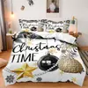 Temu Juego de Cama Navideño de Tres Piezas Enano Navideño Anciano Decoración del Hogar Juego de Cama de Tres Piezas Se Puede Enviar Jit