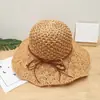 Chapéu de palha trançado à mão com amarras, chapéu fresco de verão para passeios, chapéu de praia com proteção solar, proteção facial, proteção UV, chapéu versátil e moderno