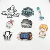 Tu Propio Logo Troquelado Vinilo Impermeable Color Brillante Dibujos Animados Pegatinas de Motocicleta Pegatinas Personalizadas Empaque Impresión UV