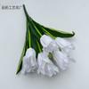 Corona de tulipán de encaje de 9 tenedores hecha a mano, material para bricolaje, tocado de flores, accesorios de flores, decoración de mesa, flor falsa, borde cruzado