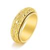 Anillo europeo y americano para hombre, anillo retro de bola astronómica giratorio, patrón clásico, personalidad, joyería de acero de titanio, tendencia en stock