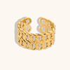 Venta Caliente Transfronteriza Europea y Americana Joyería de Anillo Abierto con Cadena Regular Multicapa Anillo de Cadena de una Sola Fila Simple de Acero Inoxidable