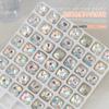 Internet celebridade unha broca joias 8 * 8mm pontiagudo fundo gordura quadrado diamante Super Flash usar unha material prego pilha diamante acessórios atacado