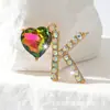 1 Pieza de Moda con Brillantes de Cristal Completo, Hermosa Forma de Letra Inglesa, Accesorios para Joyería DIY, Colgante