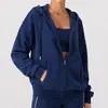 Sudadera con capucha y cremallera americana para mujer Primavera y Otoño 2025 Nuevo Cárdigan holgado Chaqueta Deportiva Casual Terciopelo Top