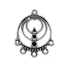 23x29mm 1.9g Plata Antigua Materiales Hechos a Mano para DIY Fabricante Mayorista Conectores para Pendientes