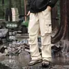 Calça de trabalho estilosa à prova d'água para homens no outono, calça esportiva casual impermeável para caminhada, calça versátil da moda de perna reta