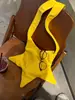 2026 Nova Bolsa Transversal Fofa de Estrela Bolsa Versátil de Lona Amarela Portátil Prática para o Dia a Dia Bolsa de Estrela de Cinco Pontas