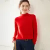 Suéter de Cachemira para Mujer Otoño/Invierno 2026 con Cuello Medio Alto, Diseño Versátil, Suéter de Punto de Lana como Capa Interior