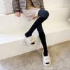 Calcetines Zhuji, Calcetines de Rizo para Pantorrilla para Mujer, Otoño e Invierno, Algodón de Toalla, Negro, Caña Alta, Compresión, Calentadores de Piernas Cálidos, Engrosados y Forrados de Felpa