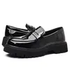 Zapatos de Piel Slip-On Cuidadosamente Seleccionados para Hombre, Zapatos que Aumentan la Altura para Personas de Baja Estatura, Zapatos Casuales de Punta Redonda con Suela Gruesa, Zapatos de Exportación de Talla Grande para Peluqueros