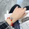 Pulsera de Plata Esterlina 925 Gato de la Suerte para Año de Vida de Mujer Cuerda Roja Tejida a Mano Pulsera de Cuerda de Mano para Regalo de Novia