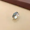 Anillos para Pareja al por Mayor con Diseño de Turquesa Mantra de Seis Caracteres Plata Pura S925 Joyería Vintage Ennegrecida Regalo Personalizado
