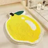 Alfombra de Piso de Imitación Cachemir con Dibujos de Frutas para Dormitorio, Alfombra de Mesita de Noche, Alfombra de Piso Absorbente de Agua y Antideslizante para Baño, Alfombra de Piso Resistente al Desgaste y Fácil de Cuidar