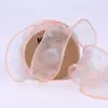 Cinta de hilo de nieve con borde ondulado de lunares Lazo DIY para accesorios para el cabello Empaque de flores para floristería Cinta de hilo de nieve con borde rizado de lunares