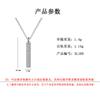 Collar coreano cilíndrico con incrustaciones de diamantes en vivo de Douyin, colgante blanco de alta gama para mujer, cadena de clavícula de circonio con microincrustaciones de diamantes.