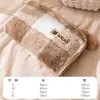 Manta para Mascotas Otoño e Invierno Cuadros Crema Franela Alfombrilla para Perro Engrosada Cálida Manta para Cachorros y Gatitos Alfombrilla para Gatos