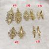 Accesorios para horquillas DIY de oro de 14 quilates que conservan el color, cobre puro, nubes auspiciosas huecas, flor, accesorios para el cabello antiguos, material para horquillas, pinza de pico de pato