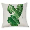 Amazon Wish Transfronterizo Moderno Minimalista Pintura al Óleo Estampado de Hoja de Planta Funda de Almohada Cojín para Coche