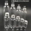 Frasco plástico transparente de PET de 10ml com tampa de alumínio, pote de armazenamento de plástico selado 20/30/50/60/80/100