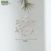 Decoraciones de Árbol de Navidad de Copo de Nieve Acrílico Transparente para Regalo Transfronterizo, Guirnalda, Colgante para Bolsa de Regalo, Arreglo de Accesorios, Colgante