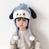 Gorra de aviador piloto de invierno para niños mayores, a prueba de viento para exteriores, otoño e invierno, protección para las orejas con forro polar, cálida para niñas